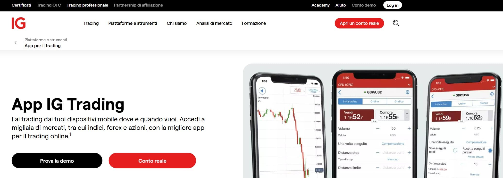 App di trading IG