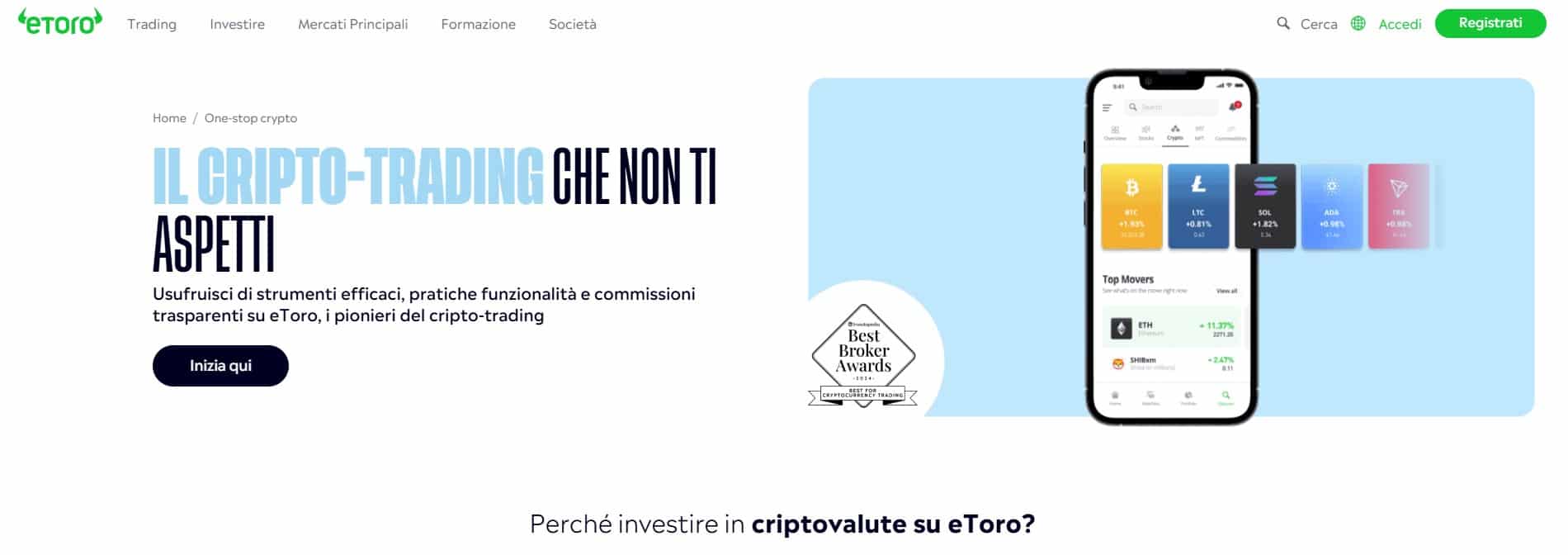 Migliori piattaforme crypto - eToro